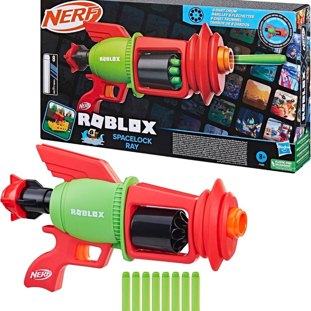 NERF ROBLOX Spacelock Ray Blaster Toy Dart Launcher Water Pump And Spray SEALED - Picture 2 of 14